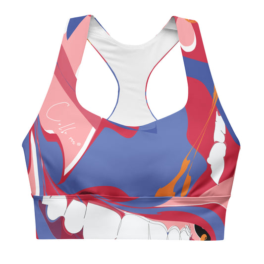 Pink Longline sports bra